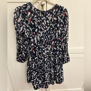 NWOT club Monaco bracelet sleeve dress in abstract navy print, size 4